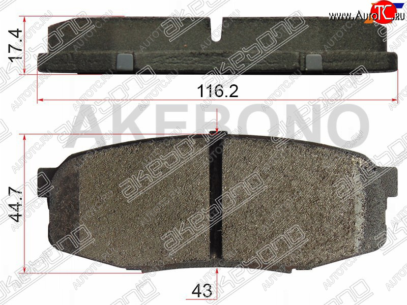 2 299 р. Колодки тормозные AKEBONO (задние) Toyota Sequoia XK60 дорестайлинг (2007-2017)  с доставкой в г. Чебоксары