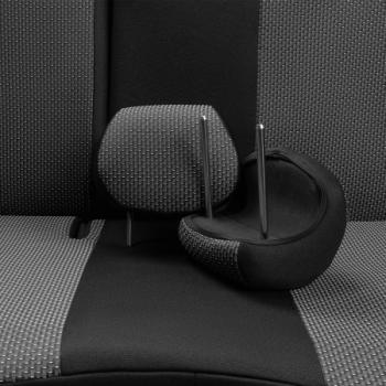 6 799 р. Комплект чехлов для сидений (ЦЗС 2Г Жаккард) Дублин Lord Autofashion Daewoo Nexia рестайлинг (2008-2015) (черный, вставка Зигзаг серая)  с доставкой в г. Чебоксары. Увеличить фотографию 5