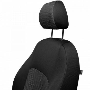 6 799 р. Комплект чехлов для сидений (ЦЗС 2Г Жаккард) Дублин Lord Autofashion Daewoo Nexia рестайлинг (2008-2015) (черный, вставка Зигзаг серая)  с доставкой в г. Чебоксары. Увеличить фотографию 7