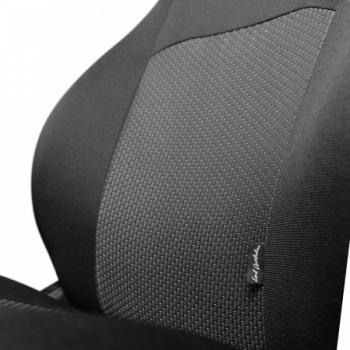6 799 р. Комплект чехлов для сидений (ЦЗС 2Г Жаккард) Дублин Lord Autofashion Daewoo Nexia рестайлинг (2008-2015) (черный, вставка Зигзаг серая)  с доставкой в г. Чебоксары. Увеличить фотографию 8