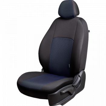 5 399 р. Чехлы для сидений (РЗСиС6040, ЖАККАРД) ДУБЛИН Lord Auto Ford Focus 3 хэтчбэк рестайлинг (2014-2019) (черный/синий)  с доставкой в г. Чебоксары. Увеличить фотографию 2