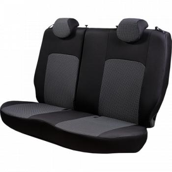 5 399 р. Комплект чехлов для сидений (РЗСиС 60/40 2Г Жаккард) Дублин Lord Autofashion Ford Fusion 1 хэтчбэк дорестайлинг (2002-2005) (черный, вставка Сеул серая)  с доставкой в г. Чебоксары. Увеличить фотографию 3