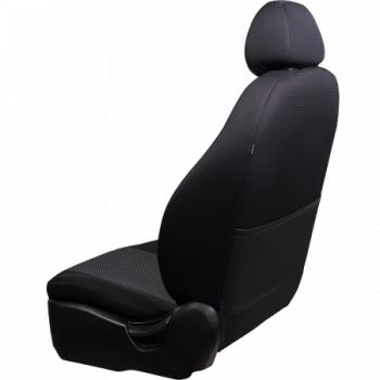 5 399 р. Комплект чехлов для сидений (РЗСиС 60/40 2Г Жаккард) Дублин Lord Autofashion Ford Fusion 1 хэтчбэк дорестайлинг (2002-2005) (черный, вставка Сеул серая)  с доставкой в г. Чебоксары. Увеличить фотографию 2