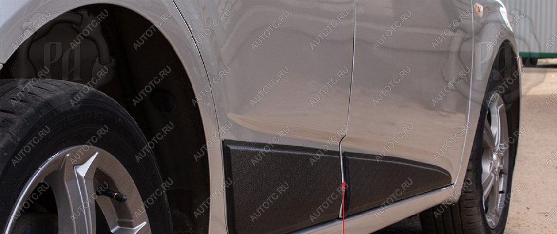 1 049 р. Молдинг двери задний правый Русская Артель  Chevrolet Aveo  T300 (2011-2015) седан (глянец под покраску)  с доставкой в г. Чебоксары