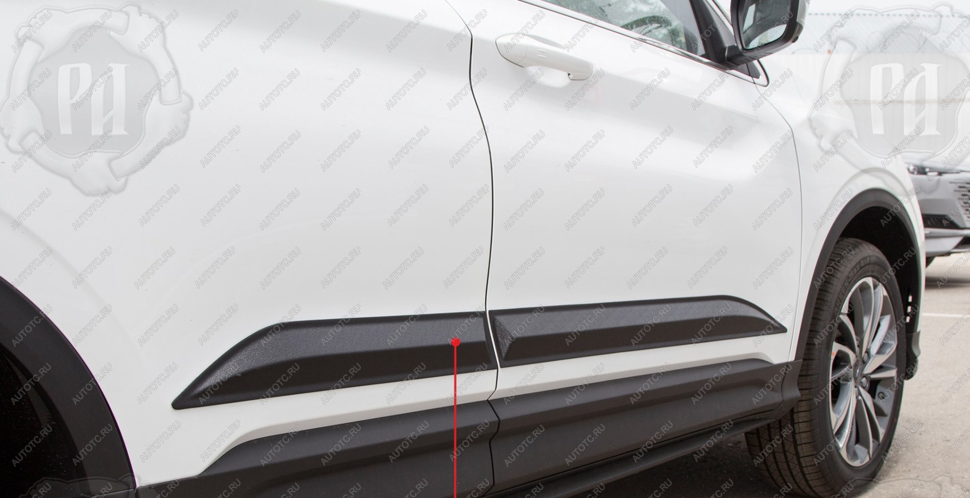 759 р. Молдинг двери задний правый Русская Артель  Geely Coolray  SX11 (2018-2023) дорестайлинг (глянец под покраску)  с доставкой в г. Чебоксары