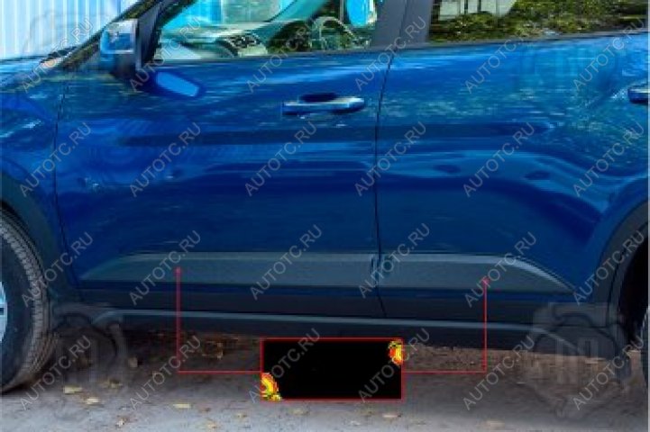 1 109 р. Молдинг двери передний правый Русская Артель  Hyundai Creta  SU (2020-2022) (глянец под покраску)  с доставкой в г. Чебоксары