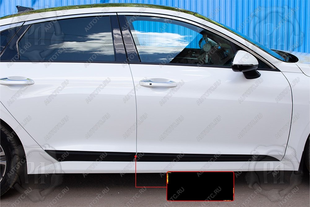 1 059 р. Молдинг двери передний правый Русская Артель  KIA K5  DL (2019-2022) (шагрень)  с доставкой в г. Чебоксары