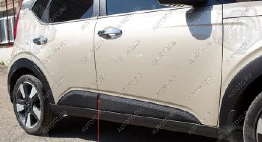 1 189 р. Молдинг двери передний правый Русская Артель  KIA Soul  SK3 (2018-2022) (глянец под покраску)  с доставкой в г. Чебоксары