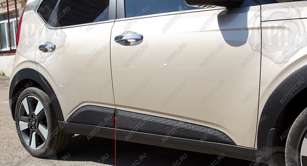 789 р. Молдинг двери задний правый Русская Артель  KIA Soul  SK3 (2018-2022) (глянец под покраску)  с доставкой в г. Чебоксары