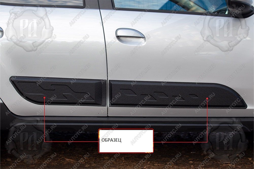 1 379 р. Молдинг двери передний правый узор Русская Артель  Renault Duster  HM (2021-2024) рестайлинг (глянец под покраску)  с доставкой в г. Чебоксары