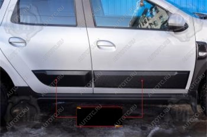 1 629 р. Молдинг двери передний правый Русская Артель  Renault Duster  HM (2021-2024) рестайлинг (шагрень)  с доставкой в г. Чебоксары