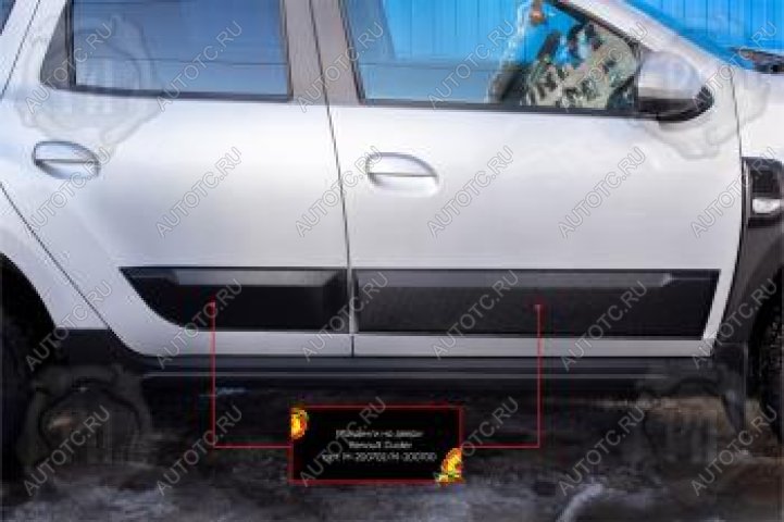 919 р. Молдинг двери задний правый Русская Артель  Renault Duster  HM (2021-2024) рестайлинг (шагрень)  с доставкой в г. Чебоксары