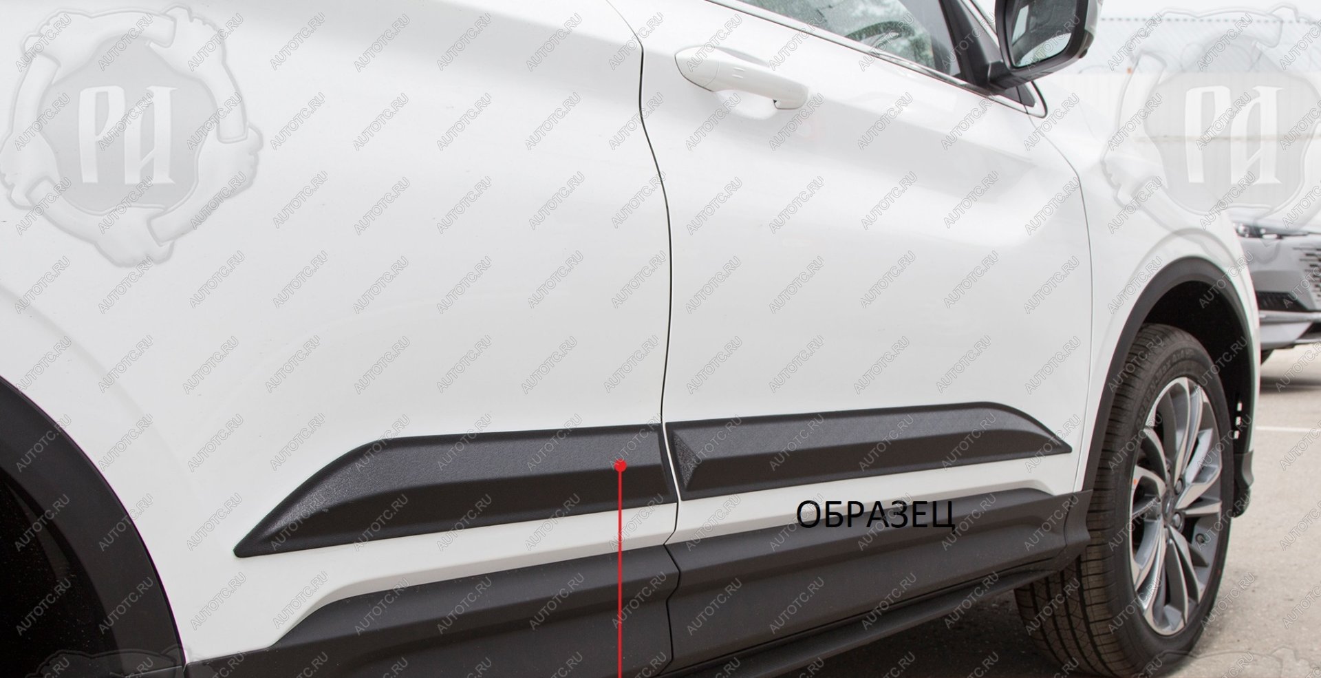 1 169 р. Молдинг двери передний левый Русская Артель  Renault Logan  1 (2010-2016) рестайлинг (шагрень)  с доставкой в г. Чебоксары