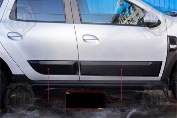 1 169 р. Молдинг двери передний правый Русская Артель  Renault Logan  1 (2004-2010) дорестайлинг (шагрень)  с доставкой в г. Чебоксары. Увеличить фотографию 3