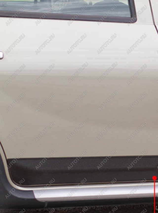 819 р. Молдинг двери задний правый широкий Русская Артель  Renault Sandero Stepway  (BS) (2010-2014) (глянец под покраску)  с доставкой в г. Чебоксары