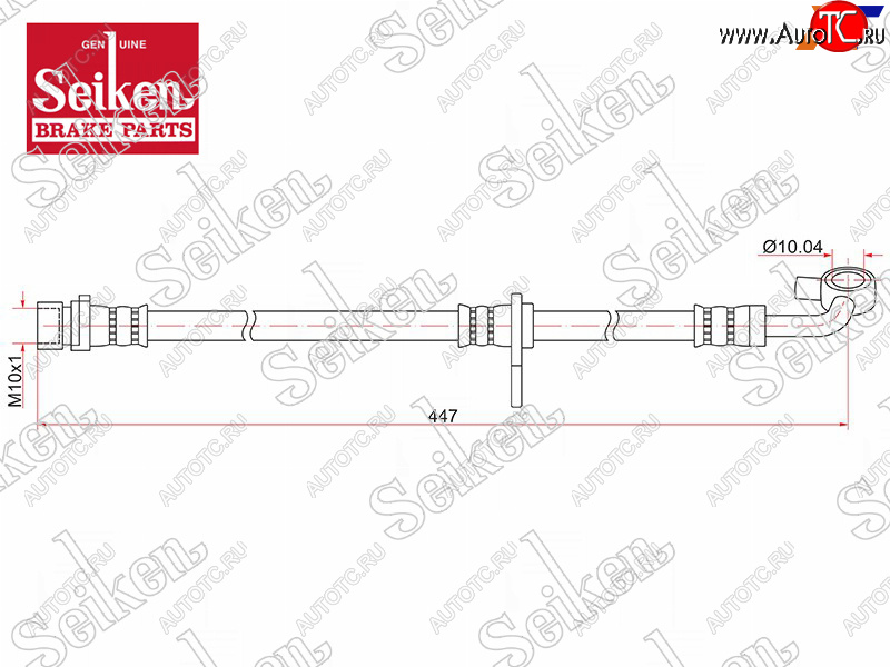 1 199 р. Шланг тормозной передний RH=LH SEIKEN  Honda Jazz (2015-2018)  с доставкой в г. Чебоксары
