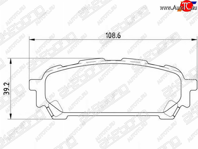 1 699 р. Колодки тормозные зад RH-LH SAT Subaru Forester SH (2008-2013)  с доставкой в г. Чебоксары