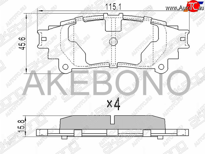 1 639 р. Колодки тормозные задние RH-LH SAT Toyota Highlander XU70 (2020-2025)  с доставкой в г. Чебоксары
