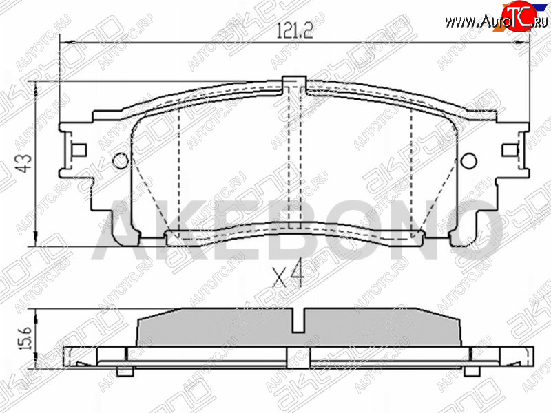 2 499 р. Копируемое: Колодки тормозные задние LH-RH SAT Lexus NX200 Z10 рестайлинг (2017-2021)  с доставкой в г. Чебоксары