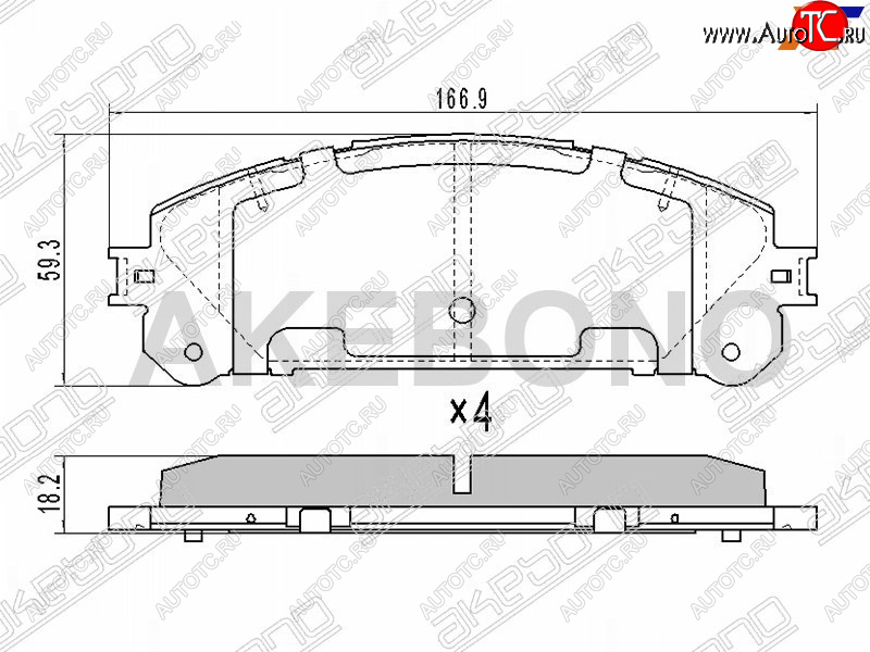 2 789 р. Колодки тормозные перед FL-FR SAT Toyota Highlander XU40 рестайлинг (2010-2013)  с доставкой в г. Чебоксары