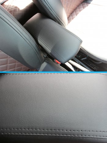 1 999 р. Подлокотники в салон (Люкс Классика гладкий экокожа) Автопилот Renault Logan 2 дорестайлинг (2014-2018) (черный)  с доставкой в г. Чебоксары. Увеличить фотографию 2
