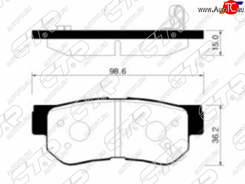 1 829 р. Колодки тормозные задние RH-LH SAT Hyundai Sonata EF рестайлинг ТагАЗ (2001-2013)  с доставкой в г. Чебоксары