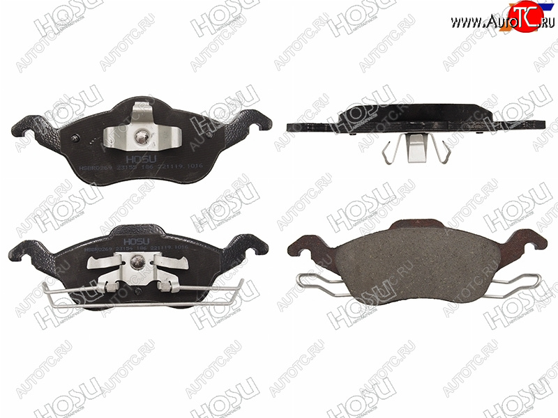 1 599 р. Колодки тормозные передние FL-FR SAT Ford Focus 1 хэтчбэк 5 дв. дорестайлинг (1998-2002)  с доставкой в г. Чебоксары