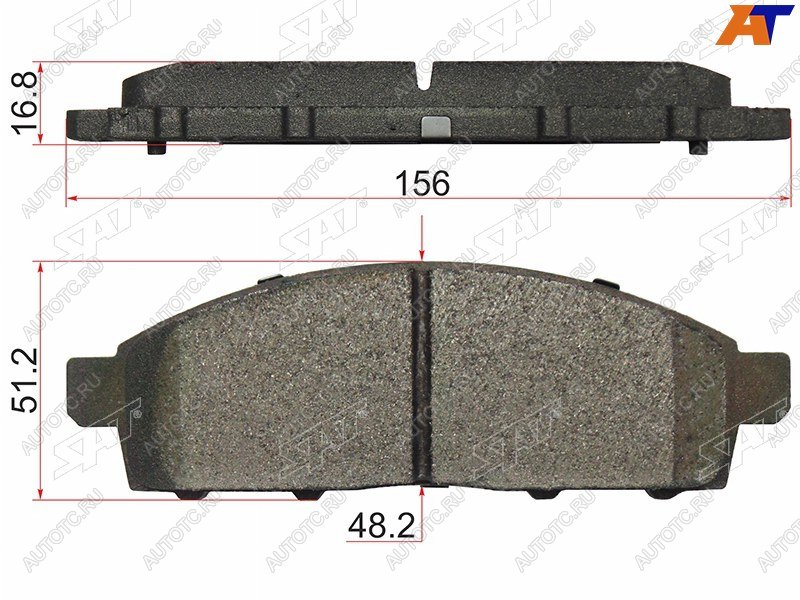 1 139 р. Колодки тормозные передние FL-FR SAT Nissan NP200 (2008-2025)  с доставкой в г. Чебоксары