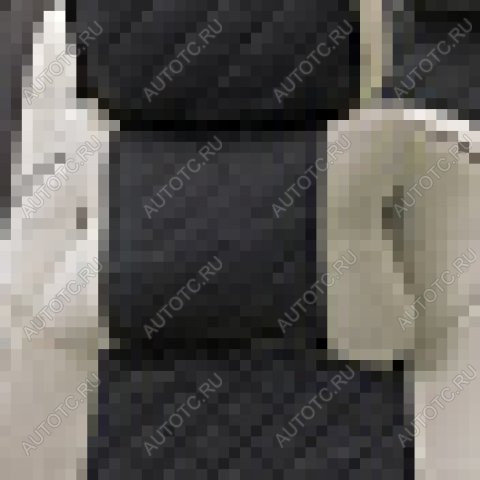 639 р. Подушки под шею (РОМБ 2 шт экокожа) АВТОПИЛОТ Lexus RX330 XU30 (2003-2006) (белый/черный)  с доставкой в г. Чебоксары