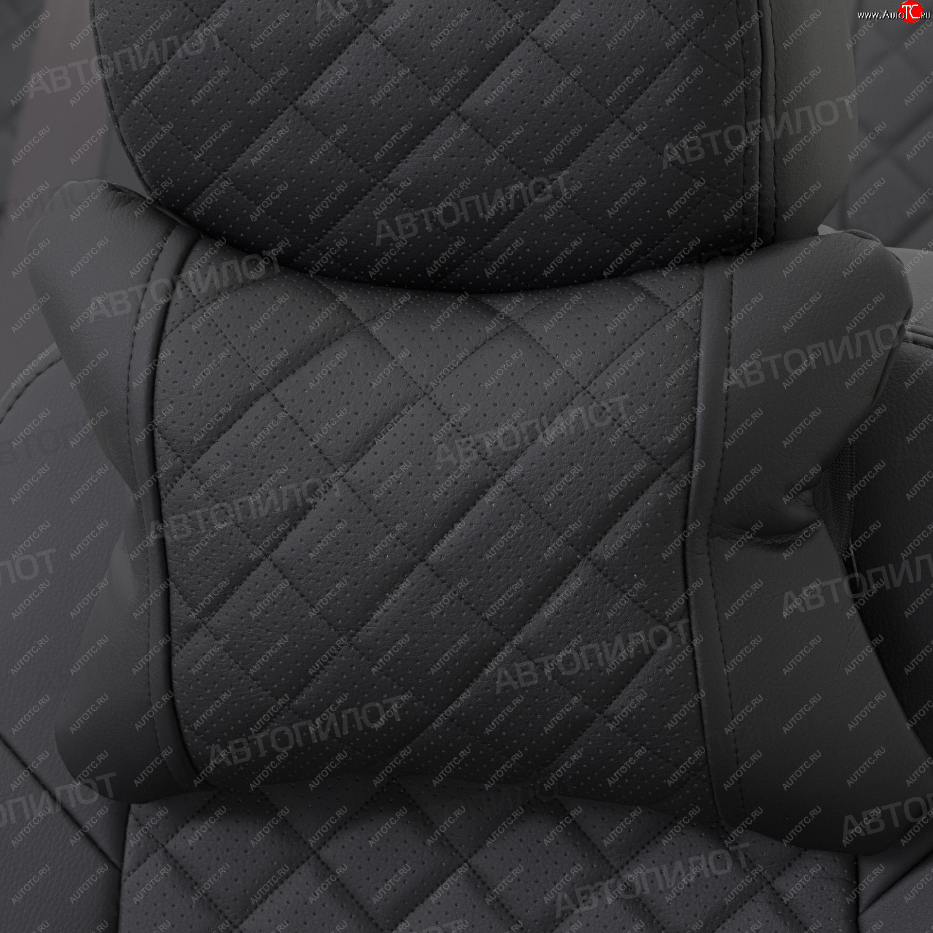 639 р. Подушки под шею (2 шт., экокожа) Автопилот Ромб Suzuki Swift ZC33S,ZC83S, ZC43S, ZC53S, ZD53S (2016-2025) (черный)  с доставкой в г. Чебоксары