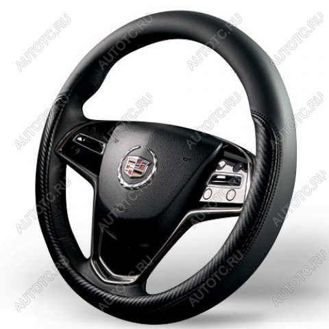 559 р. Оплётка на руль (37-39см GP 2103 кож/зам) Автопилот Lexus RX 200T AL20 дорестайлинг (2015-2017) (черный)  с доставкой в г. Чебоксары