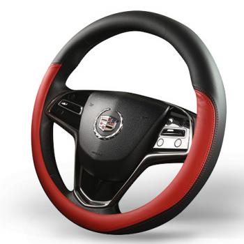 Оплётка на руль (37-39см GP 2104 кож/зам) Автопилот Lexus GX460 J150 дорестайлинг (2009-2013) (черный/красный)