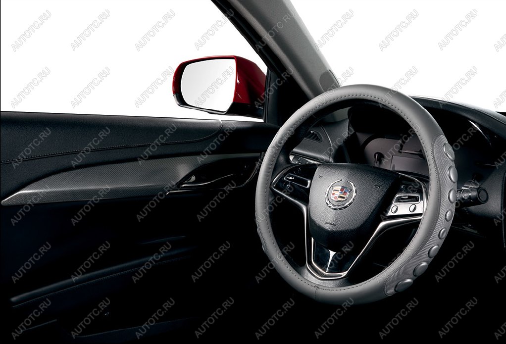 569 р. Оплётка на руль (37-39см GP2207 кож/зам) Автопилот SSANGYONG Actyon 1 (2006-2010) (серый)  с доставкой в г. Чебоксары