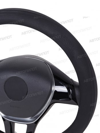 559 р. Оплетка руля (силикон, 35-40 см) Автопилот FL001 Aston Martin DB7 купе рестайлинг (1999-2003) (черный)  с доставкой в г. Чебоксары. Увеличить фотографию 2