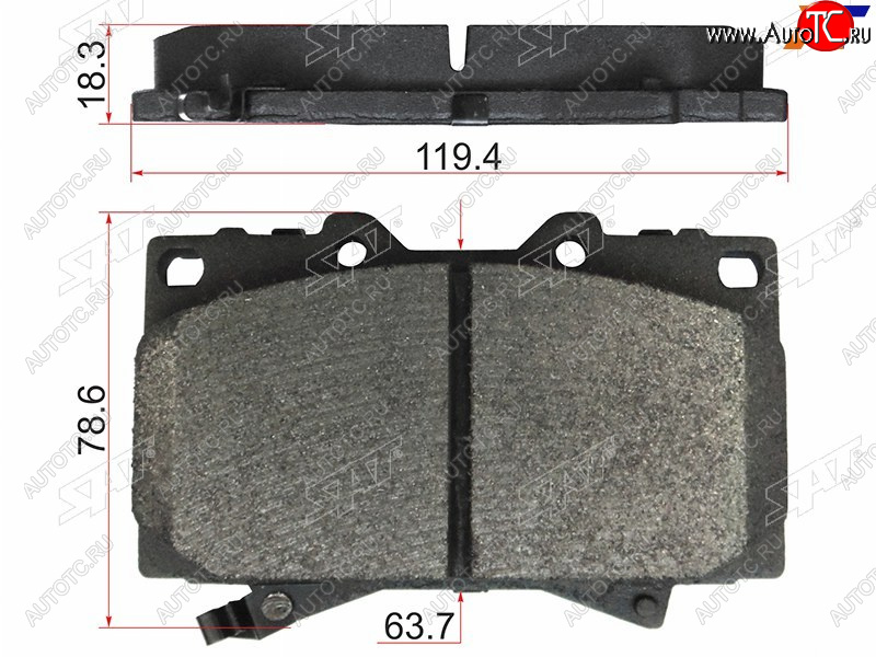 1 599 р. Колодки тормозные перед FL-FR SAT  Toyota Land Cruiser 10 100 дорестайлинг (1998-2002) (с керамическим наполнением)  с доставкой в г. Чебоксары
