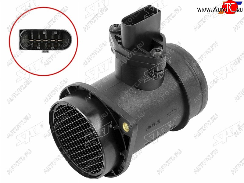 2 499 р. Датчик расхода воздуха 1.8T AWTAWM AUDI A6 02-05Superb 02-08Passat 01-05 SAT ST-06A 906 461 NX  с доставкой в г. Чебоксары