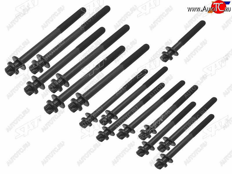 2 299 р. Болт ГБЦ (комплект) MITSUBISHIIVECOFIATCITROEN 4P10F30DTF30DTEF1CE 0481DF1CE 3481NF1CE 3481E SAT ST-117-0041  с доставкой в г. Чебоксары
