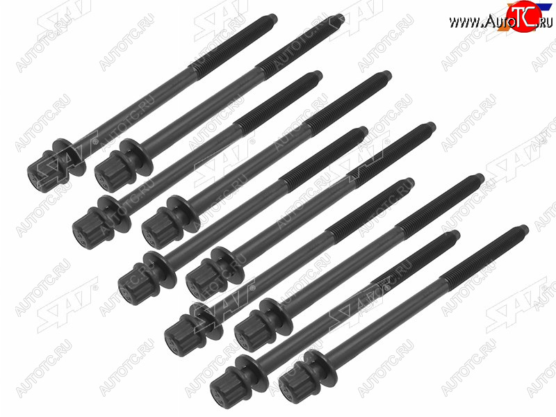 2 359 р. Болт крепления ГБЦ к блоку (комплект, K24Z4/K24Z3/K24Z2/R16A1/R18A1/R18A2/R20A1/R20A3) SAT Honda CR-V RE1,RE2,RE3,RE4,RE5,RE7 дорестайлинг (2007-2010)  с доставкой в г. Чебоксары