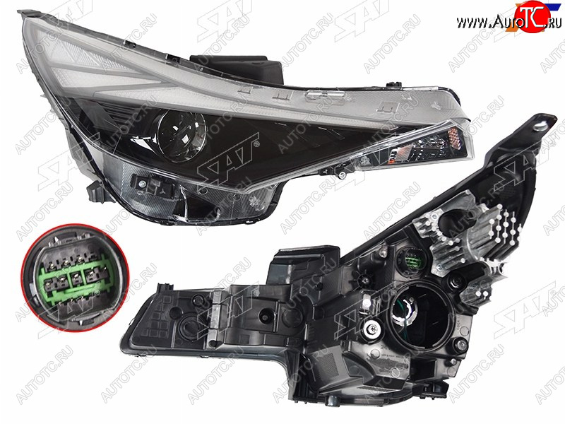 13 899 р. Правая фара SAT Hyundai Elantra CN7 (2020-2023)  с доставкой в г. Чебоксары