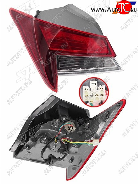 3 379 р. Левый фонарь (внешний) SAT Hyundai Elantra CN7 (2020-2023)  с доставкой в г. Чебоксары