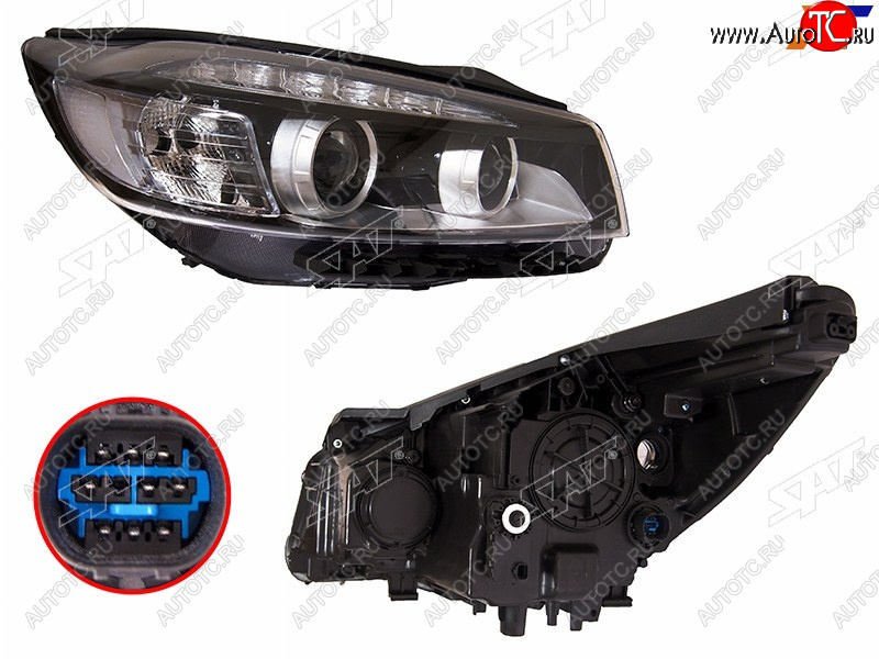 24 549 р. Фара правая (LED) SAT KIA Sorento UM/Prime дорестайлинг (2014-2018)  с доставкой в г. Чебоксары