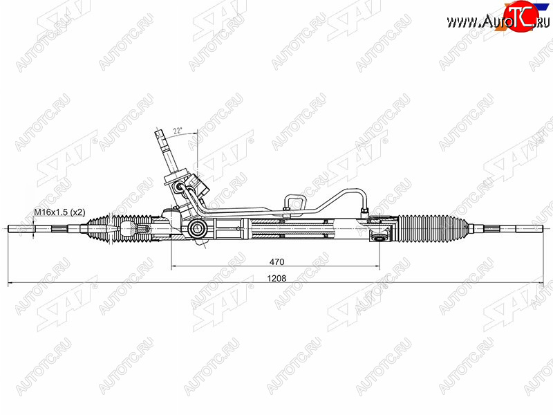 14 449 р. Рейка рулевая гидравлическая LHD SAT Opel Astra J универсал рестайлинг (2012-2017)  с доставкой в г. Чебоксары
