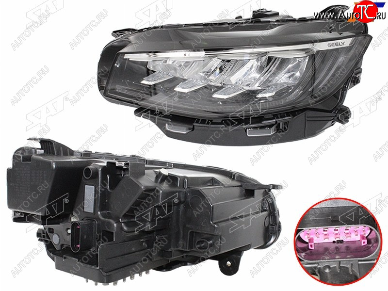 23 749 р. Фара левая (LED) SAT Geely Atlas Pro NL3 (2019-2025)  с доставкой в г. Чебоксары