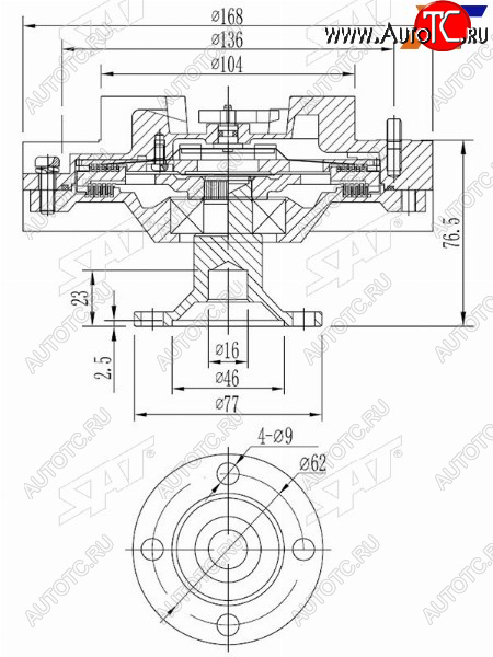 3 799 р. Вискомуфта TOYOTA LAND CRUISER 80 1H# 90- SAT ST-16210-17010  с доставкой в г. Чебоксары