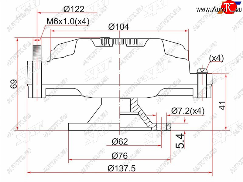 2 889 р. Вискомуфта TOYOTA TOWNACELITEACE 2-3С# 92- SAT ST-16210-64020  с доставкой в г. Чебоксары