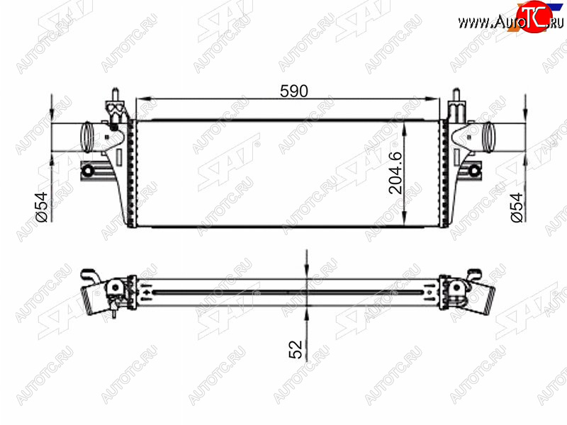 9 399 р. Интеркулер TOYOTA HILUX REVO 15- SAT ST-179400L110  с доставкой в г. Чебоксары