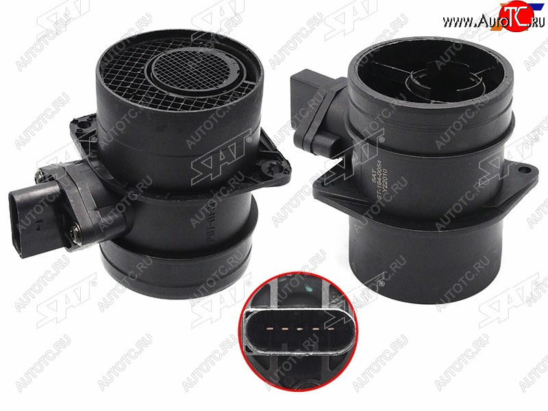 2 189 р. Датчик массового расхода воздуха VW GOLF 02-09 JETTA 05-01 PASSAT 01-11 POLO 02-10 TOUAREG 03-10 SAT ST-194-0054  с доставкой в г. Чебоксары