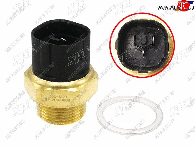 399 р. Датчик температуры ОЖ VW POLO 91-02 GOLF 92-01 SKODA OCTAVIA 97-00 AUDI A3 97-00 SAT ST-206-0082  с доставкой в г. Чебоксары