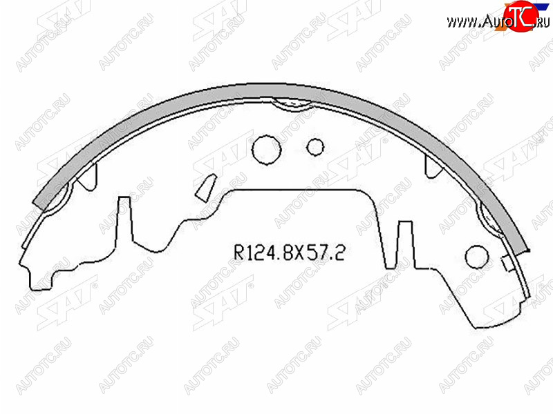 1 749 р. Колодки тормозные барабанные задние RH-LH SAT KIA Carnival UP,CQ минивэн дорестайлинг (1998-2002)  с доставкой в г. Чебоксары