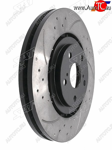 9 849 р. Комплект дисков тормозных передний перфорированные (Ø328 mm) SAT Lexus RX450H AL20 рестайлинг (2019-2022)  с доставкой в г. Чебоксары